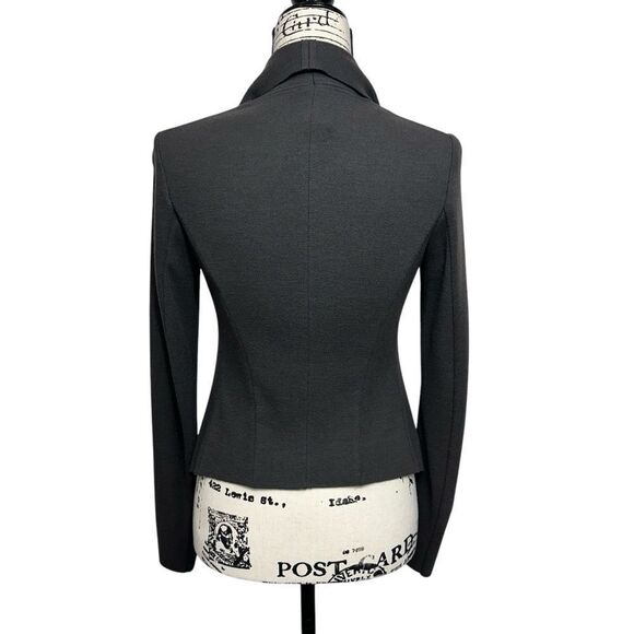 FORME D'Expression 3’3204322896 Gray Wool Asymetrical Shawl Colar Jacket, 38 - Picture 4 of 13